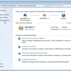ทำการเปิดการแชร์ของ network ที่เราใช้อยู่เสียก่อนให้เข้าไปที่ control panel ทำการเปิดการแชร์ของ network ที่เราใช้อยู่เสียก่อนให้เข้าไปที่ control panel